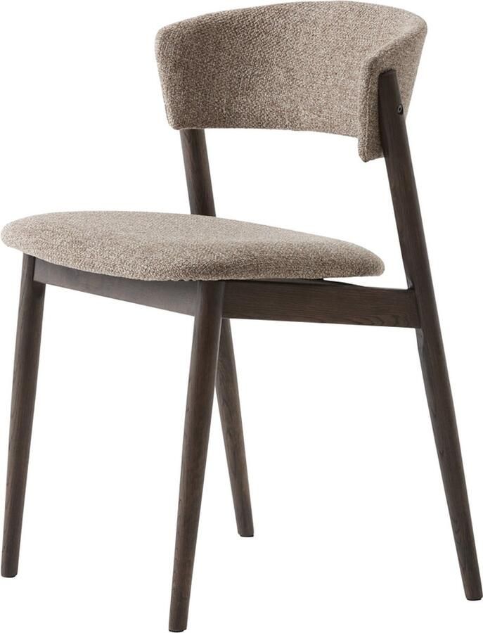 Giga Meubel Giga Living Eetkamerstoel Donkerbruin Hout 53 5x54x78cm Revere