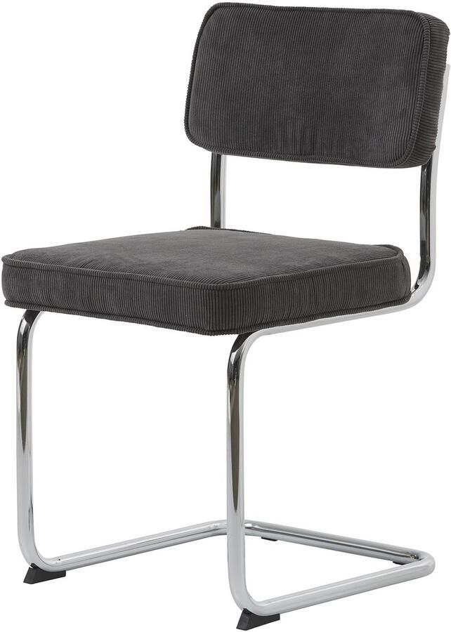 Giga Living Eetkamerstoel Rupert Grijs Fabric Set van 4