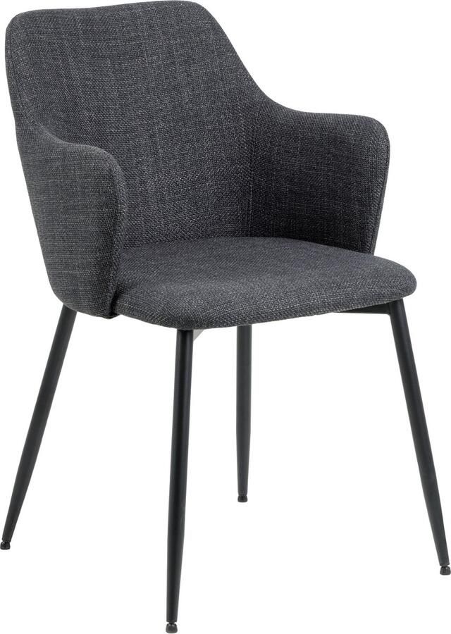 Giga Meubel Eetkamerstoel Sebastien Basel Met Armleuning Donkergrijs Giga Living Giga