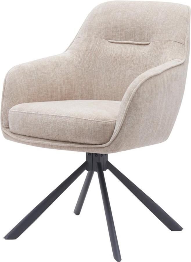 Giga Meubel Giga Living Eetkamerstoel Beige Stof Incl. Rugleuning 65x59x86cm Select Avola