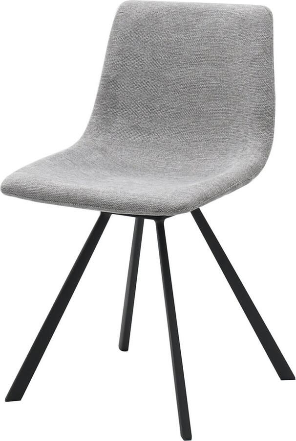 Giga Meubel Giga Living Eetkamerstoel Stof Lichtgrijs 47x47x80cm Yukon