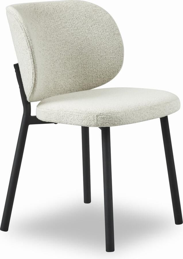 Giga Meubel Giga Living Eetkamerstoel Swan Off White Bouclé Semi-Kd