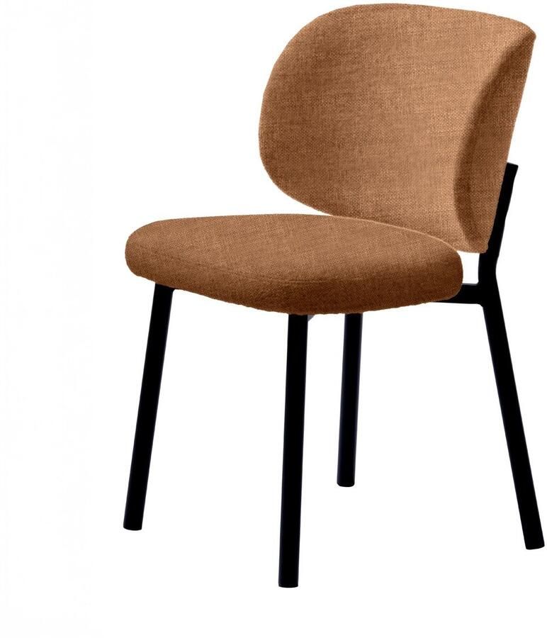 Giga Living Eetkamerstoel Swan Roze Stof 49x52x81 5cm Set van 2