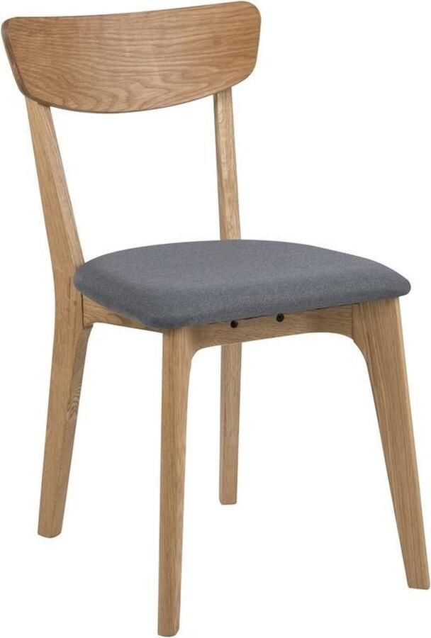 Giga Living Eetkamerstoel Donkergrijs Zithoogte 47 5cm Ylven Set van 2 - Foto 2