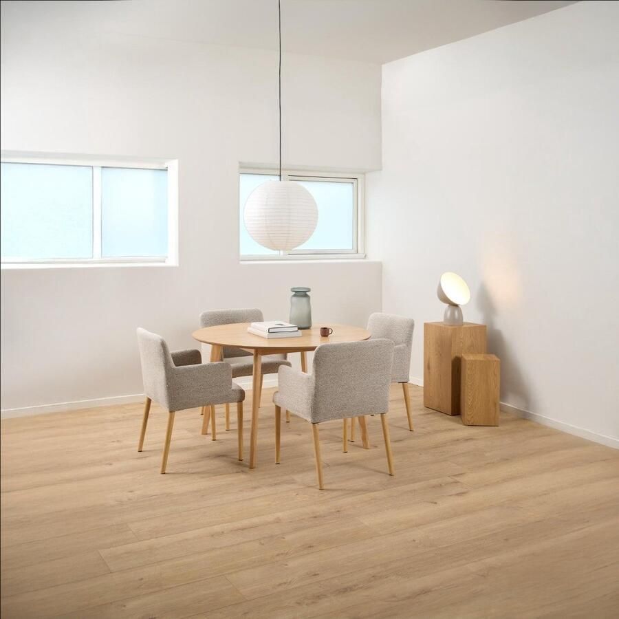 Giga Living Eetkamerstoel Zumen Met Armleuning Beige Monza Set van 2