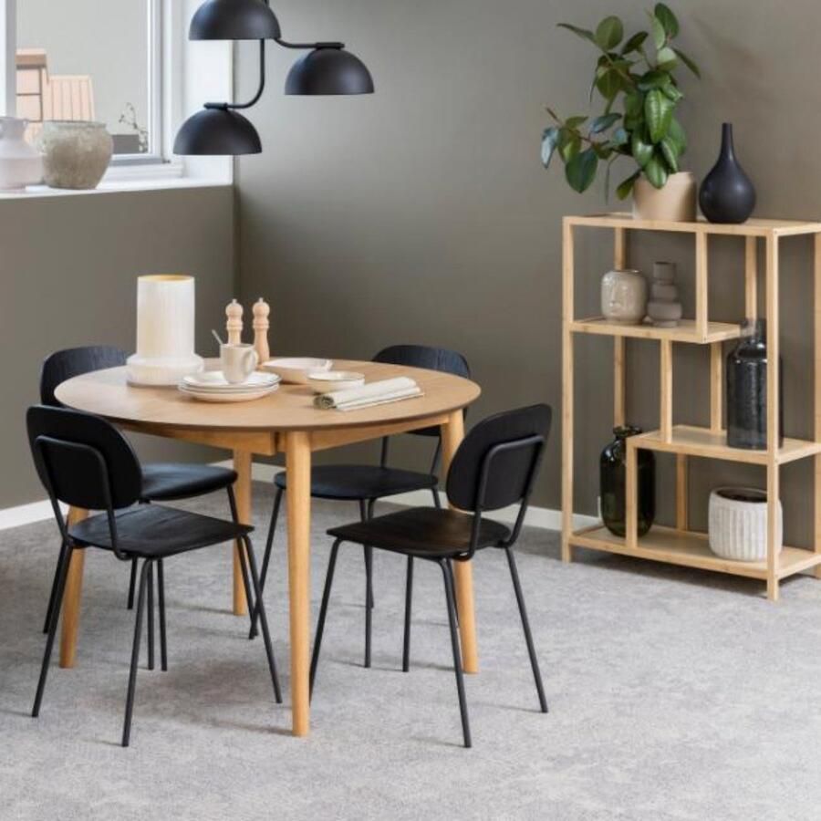 Bendt Uitschuifbare Ronde Eettafel Montreux Eiken 115-154 x 115cm Naturel - Foto 2