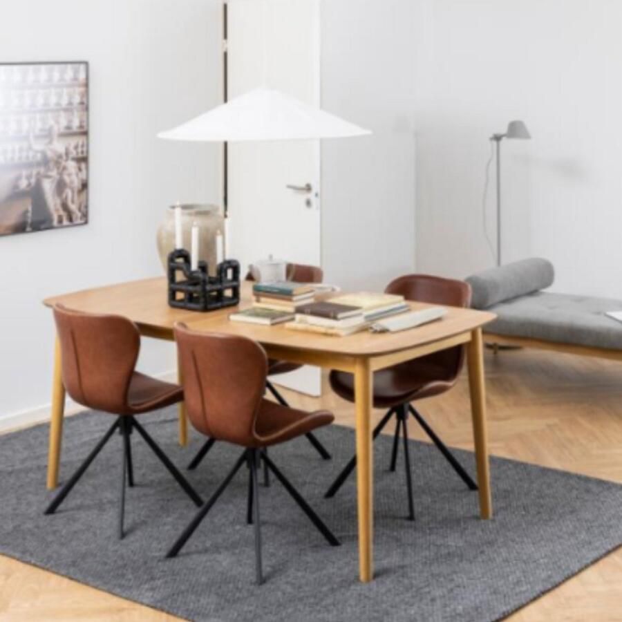 Giga Living Eetkamertafel Naturel Eikenhout & MDF 219x90x75cm Eetkamertafel Gradje - Foto 4