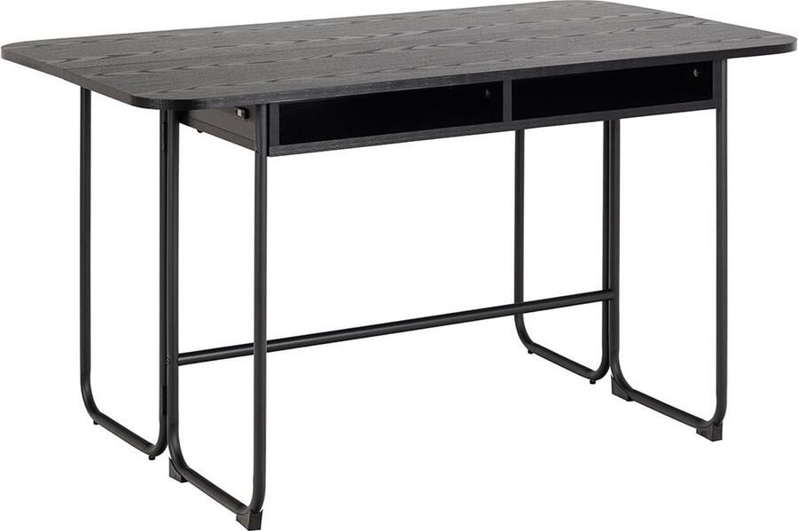 Giga Living Eettafel Darrel 80x140x77 cm Zwart Uitschuifbaar - Foto 2