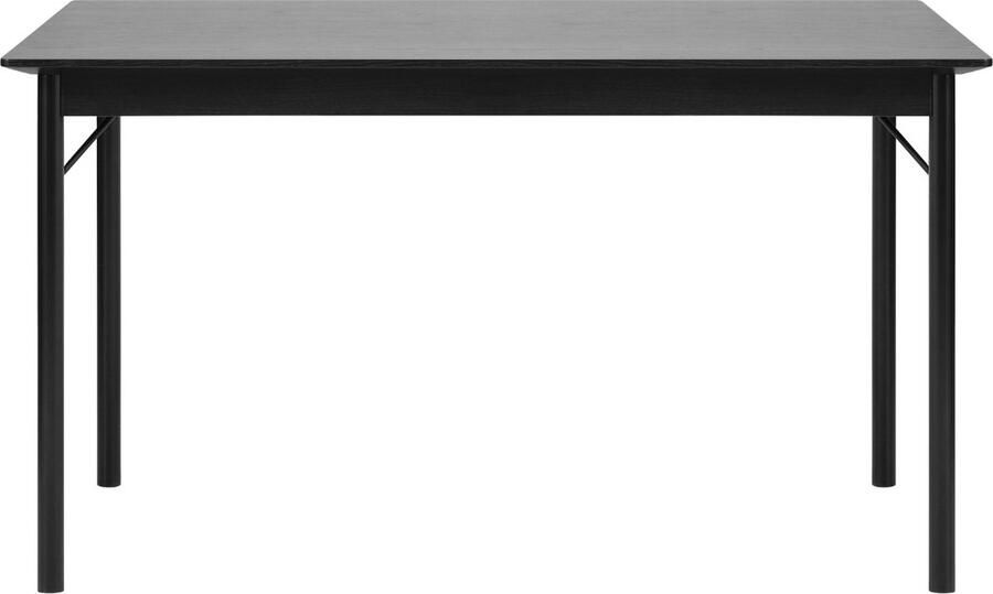 Giga Living Eettafel Eikenhout Zwart 90x140cm 4-6 Personen Tafel Savona