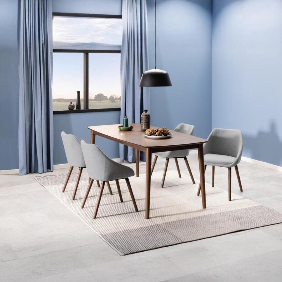 Sohome Uitschuifbare Eettafel Montreux Walnoot 180-219 x 90cm Bruin Hout - Foto 2