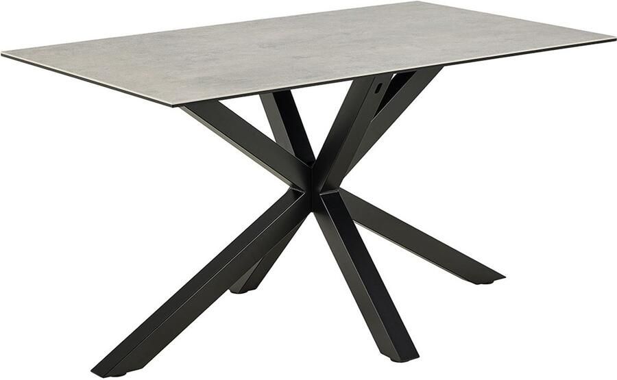 Giga Living Eettafel Harrie Rechthoek Grijs Keramiek 135x80x75 5cm - Foto 2
