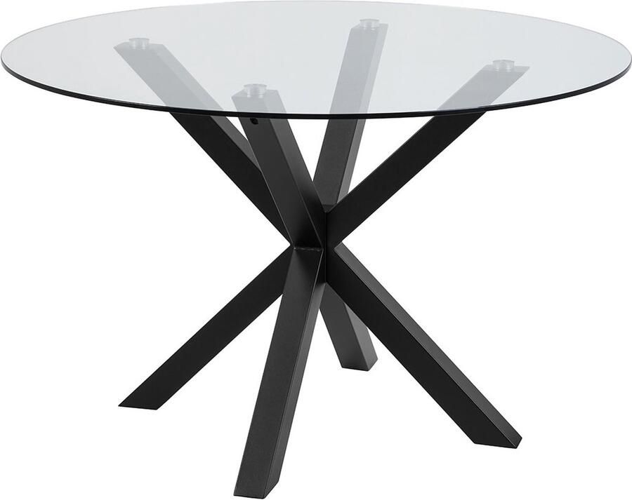 Giga Living Eettafel Harrie Rond Glas Zwart Ø119x75 5cm - Foto 2