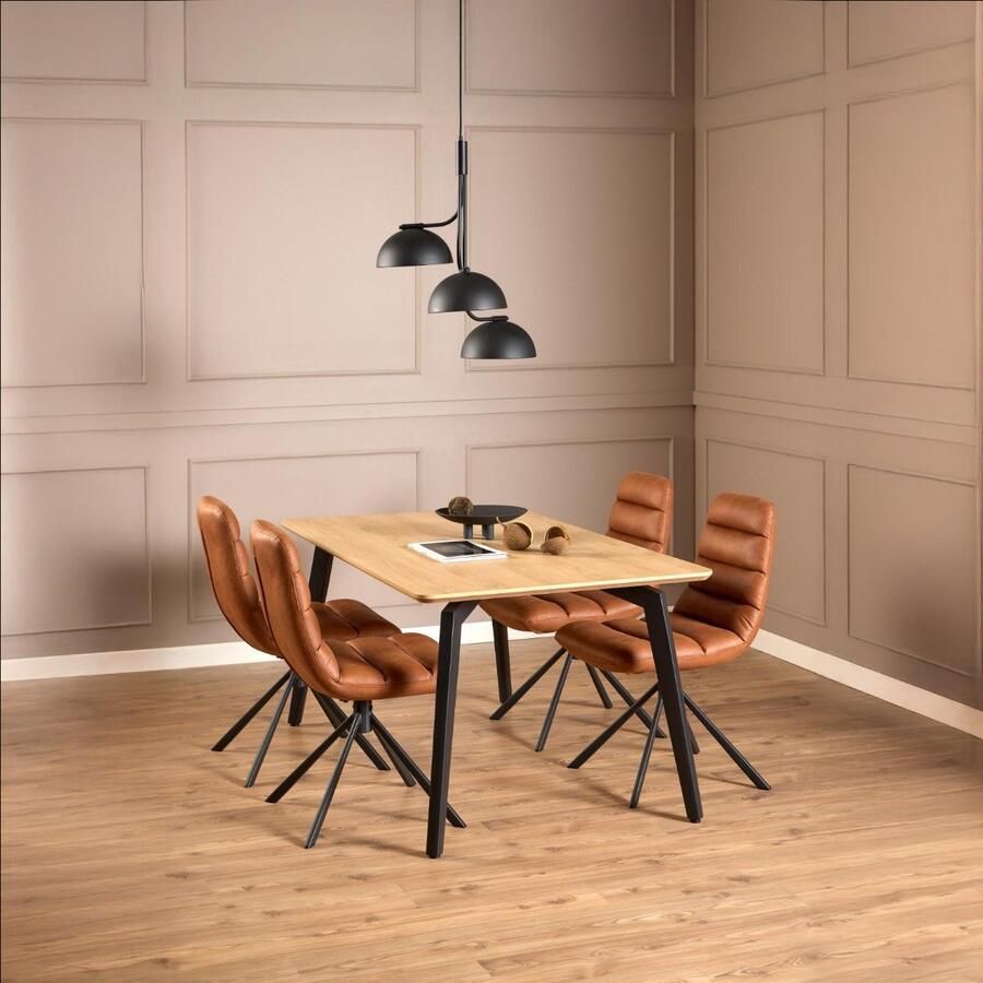 Giga Living Eettafel Karen Rechthoek Naturel 160x90x75cm