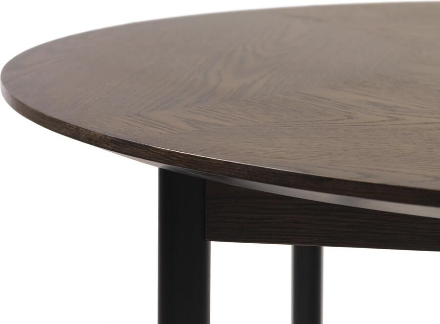 Hioshop Latina Eetkamertafel Diameter 120 Cm Espresso Eiken Decor. - Foto 3