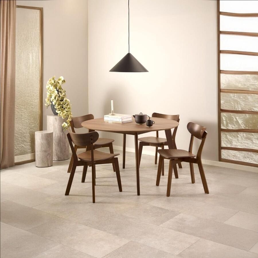 Giga Living Eettafel Levi Walnut Fineer Mat Ø120x76cm - Foto 2