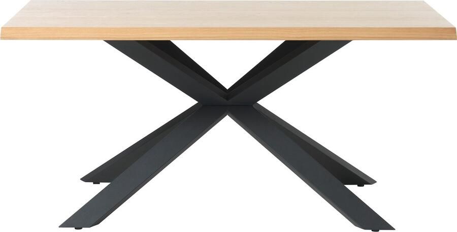 Giga Living Eettafel Naturel Eikenhout & Metaal 90x160x75cm Eettafel Arno - Foto 2