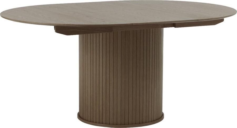 Giga Meubel Giga Living Eettafel Rond Donkerbruin Uitschuifbaar Ø120-167cm Nola