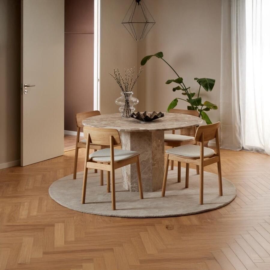 Giga Living Hjem Interiors Aya Ronde Eettafel Latte Marmer