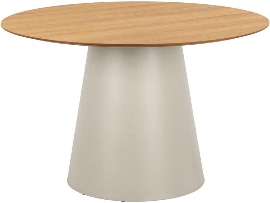 Giga Living Eettafel Naturel Grijs MDF 120x120x75 cm Eettafel Skagen - Foto 3