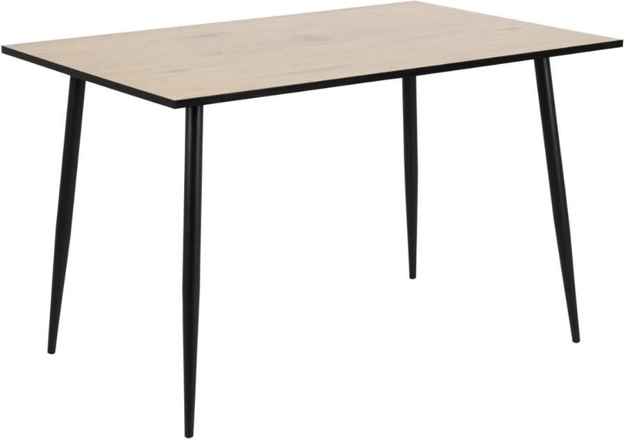 Giga Living Eettafel Willy Melamine Witwash Eiken 120cm - Foto 2