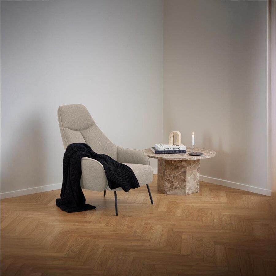 Giga Living Fauteuil Bertus Stof Beige Zithoogte 40cm