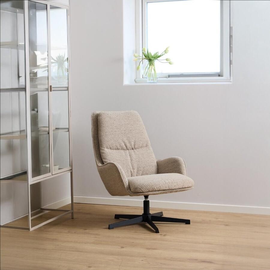 Giga Living Fauteuil Beige Stof 84x72x93cm Borson