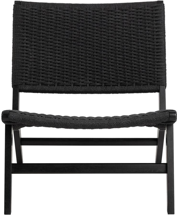 Giga Living Fauteuil Carter Eikenhout 64x79x72cm Zwart