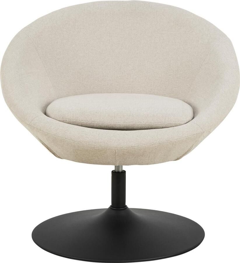 Giga Living Fauteuil Draaibaar Beige Stof 82x72x81 cm Fauteuil Eva - Foto 3