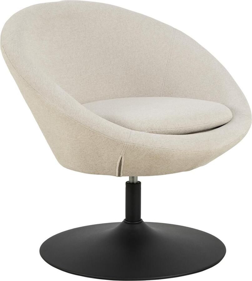Giga Living Fauteuil Draaibaar Beige Stof 82x72x81 cm Fauteuil Eva - Foto 2
