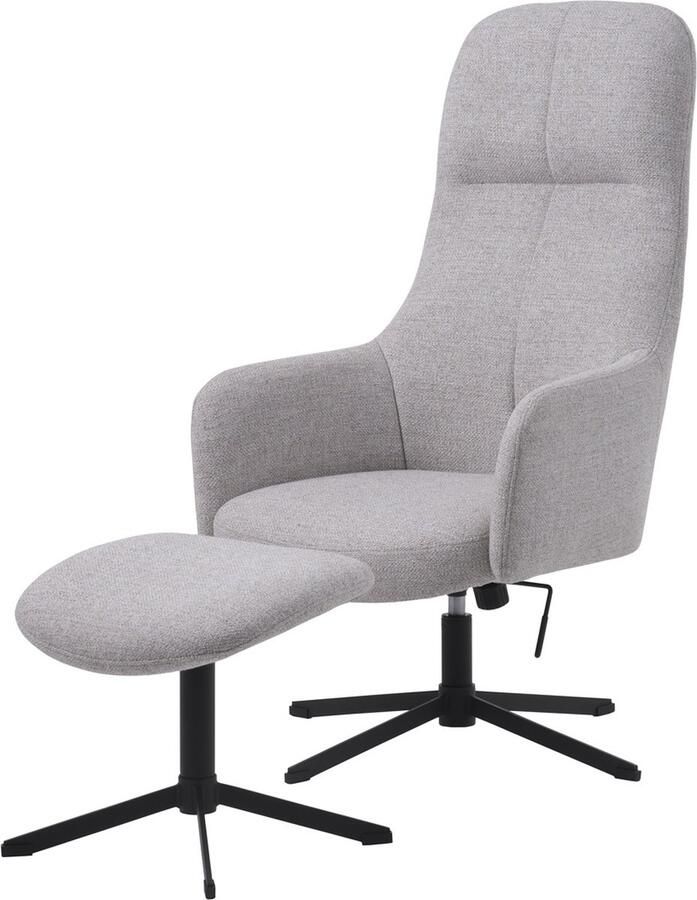 Giga Meubel Giga Living Fauteuil Naturel Incl. Voetenbank 67x78x116 5cm Manning - Foto 2