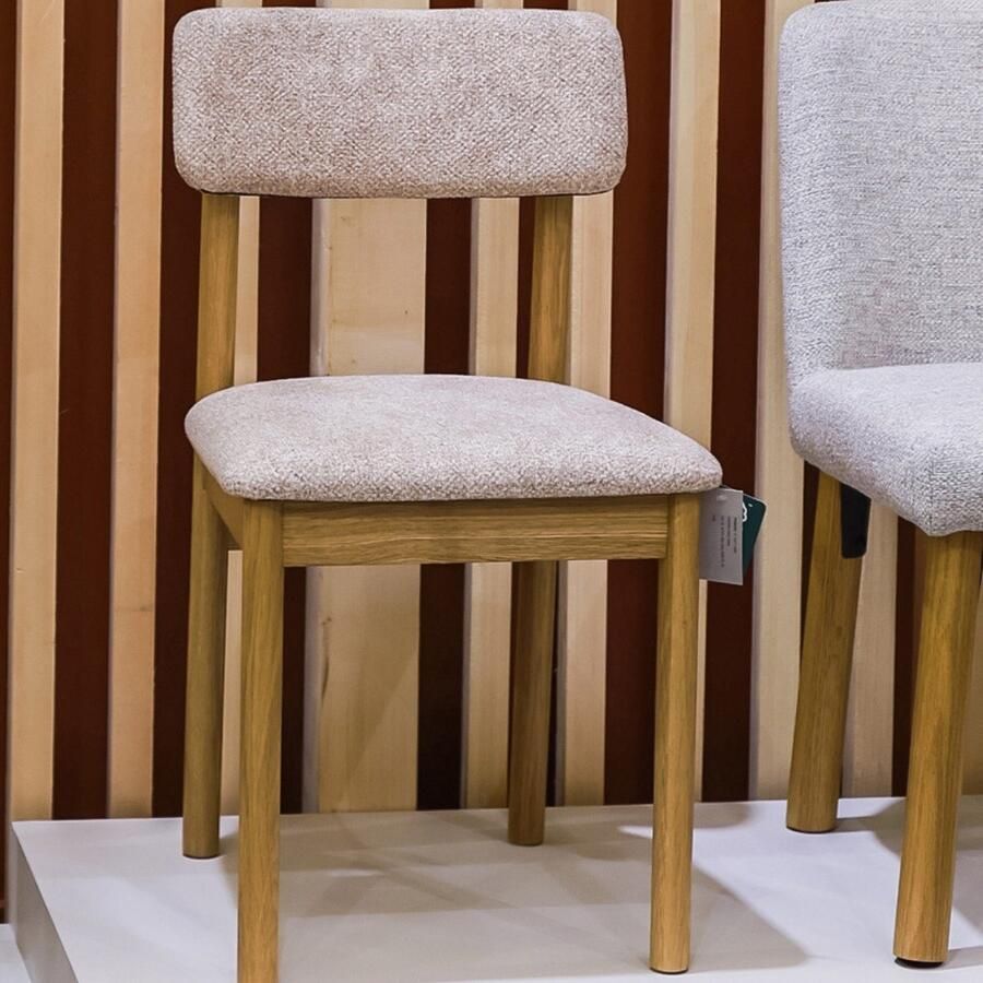 Giga Living Giga Meubel Eetkamerstoel Canora Zand Bouclé Set van 2 - Foto 2