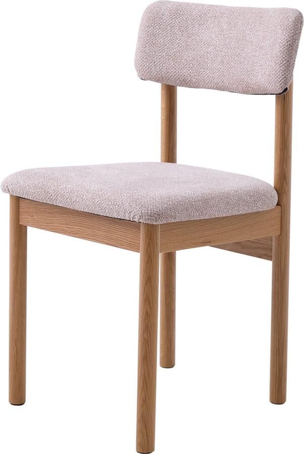 Giga Living Giga Meubel Eetkamerstoel Canora Zand Bouclé Set van 2