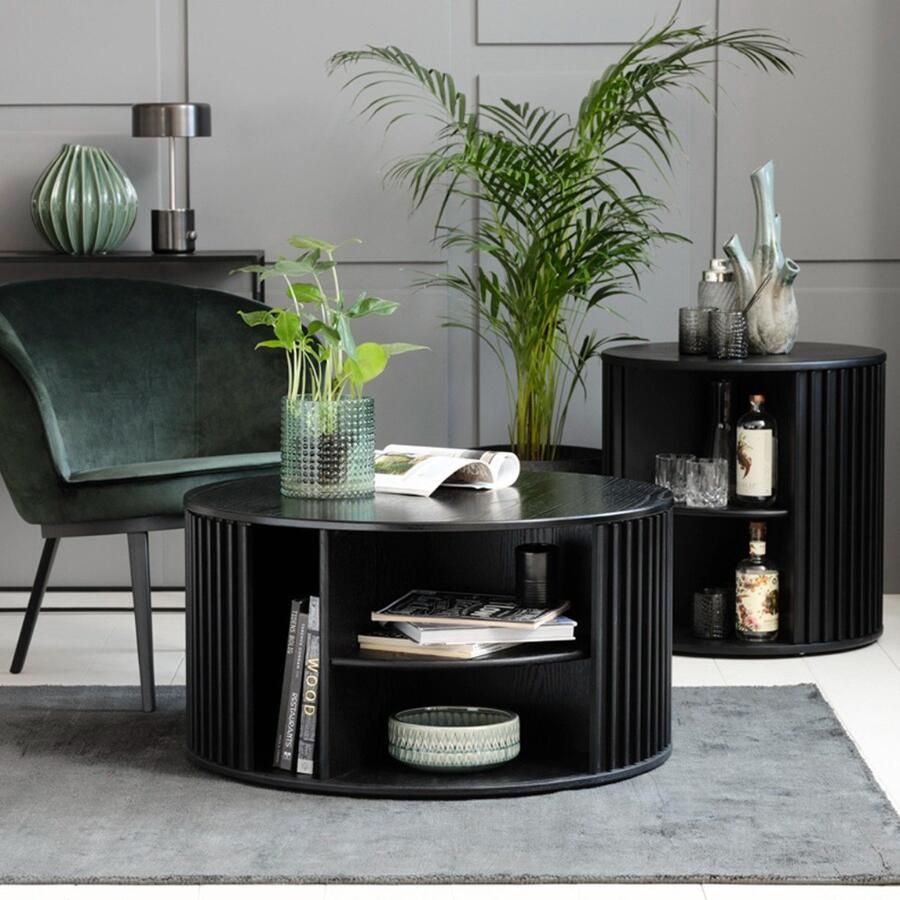 Giga Living Giga Meubel Salontafel Siena Zwart Eikenhout 85x85x45cm - Foto 2