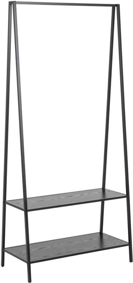 Giga Living Kledingrek Varven Zwart Staal 37x77x165cm