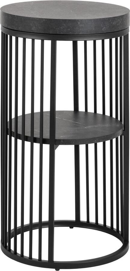 Giga Living Nachtkastje Diego Zwart Rond 35x35x65cm