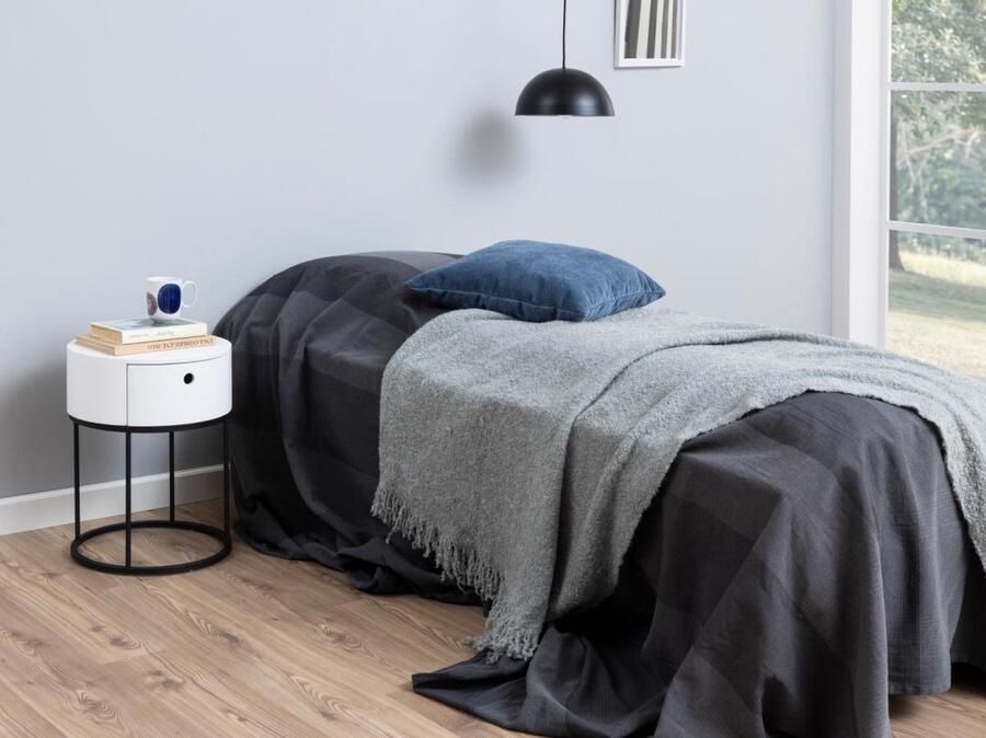 Giga Living Nachtkastje Marco Wit MDF Rond 40x40x51cm - Foto 2