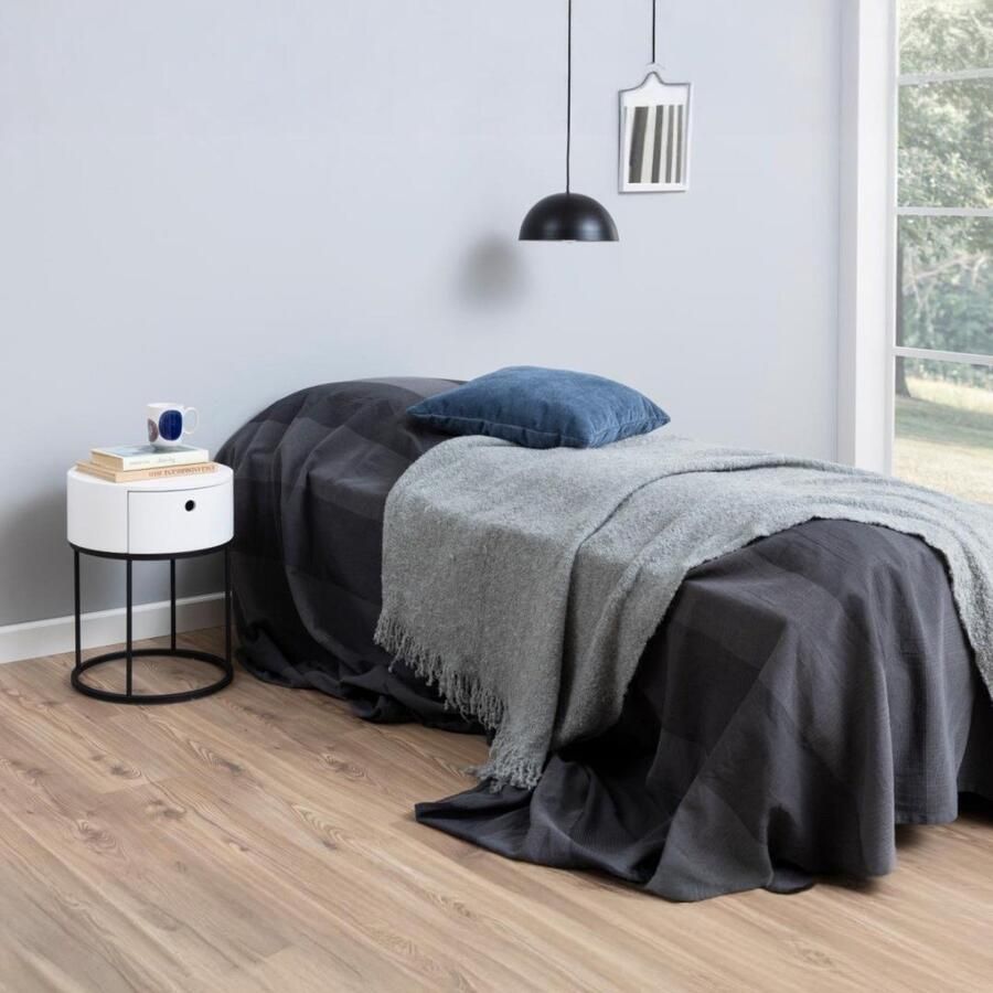 Giga Living Nachtkastje Marco Wit MDF Rond 40x40x51cm