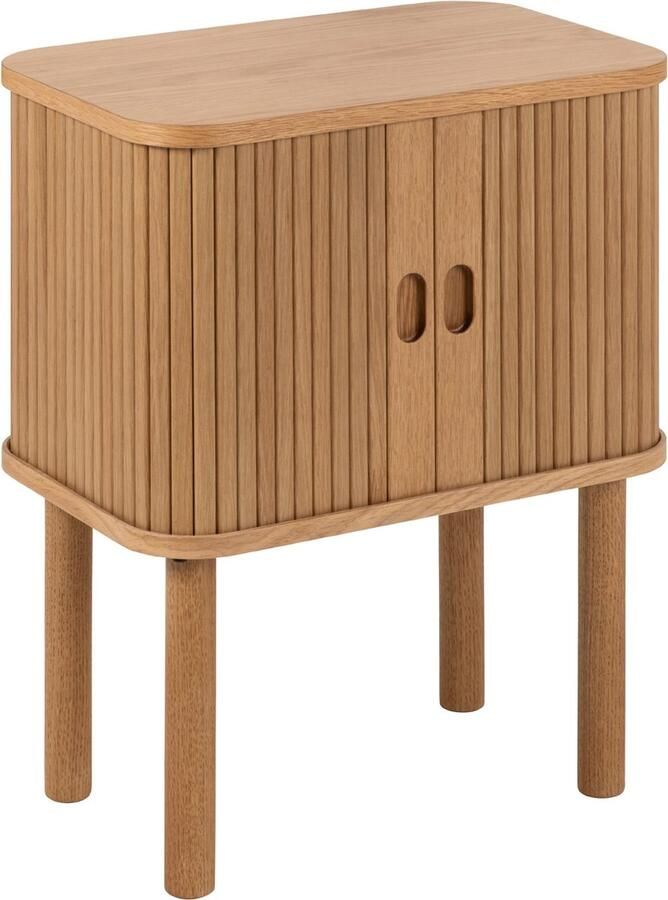 Giga Living Nachtkastje Naturel MDF Schuifdeuren 45x30x60cm Rustam - Foto 3