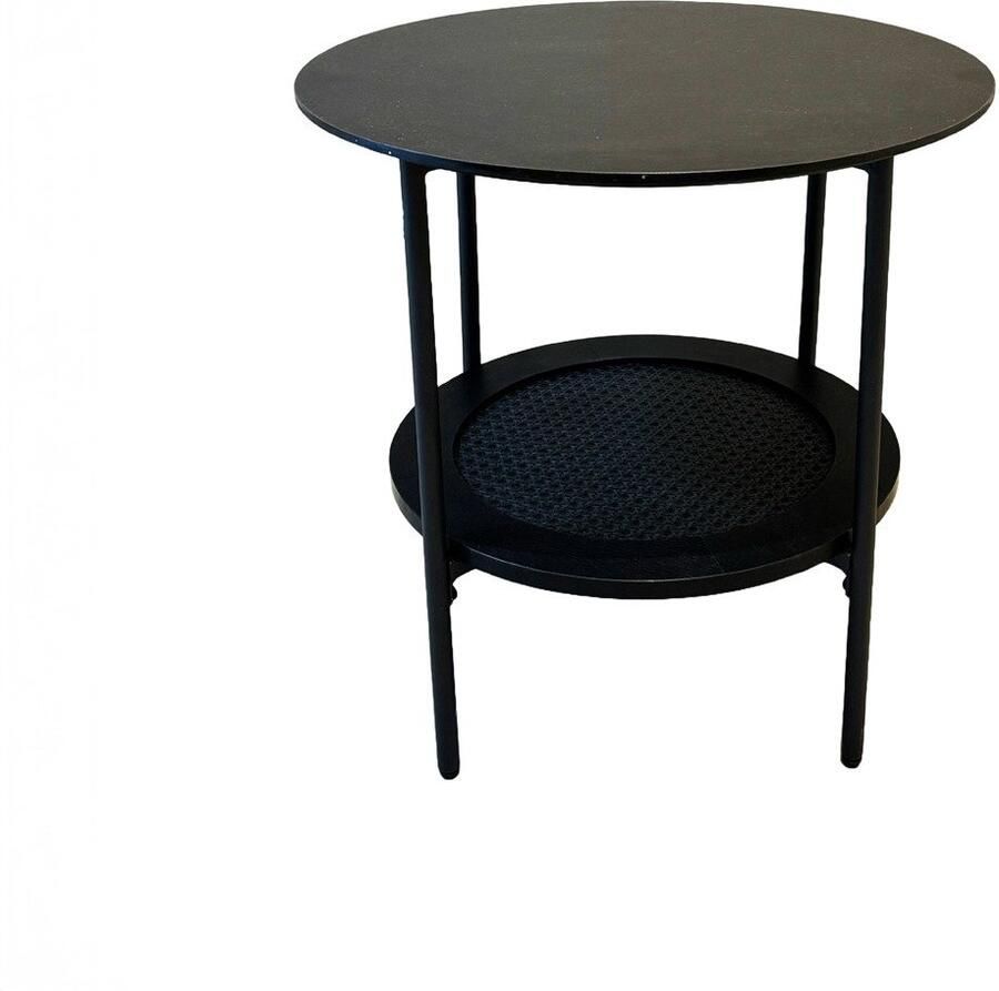 Giga Living Nachtkastje Pensacola Zwart Rond Ø50x50cm