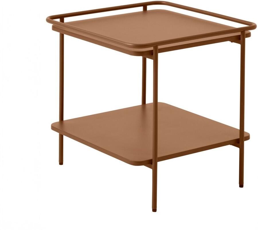 Giga Living Nachtkastje Yuba Oranje Metaal 45x45x44 3cm