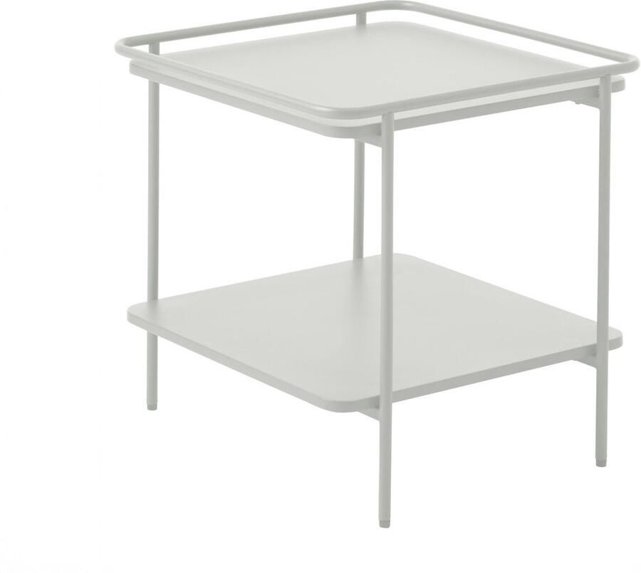 Giga Living Nachtkastje Wit Metaal 45x45x44 3cm Yuba