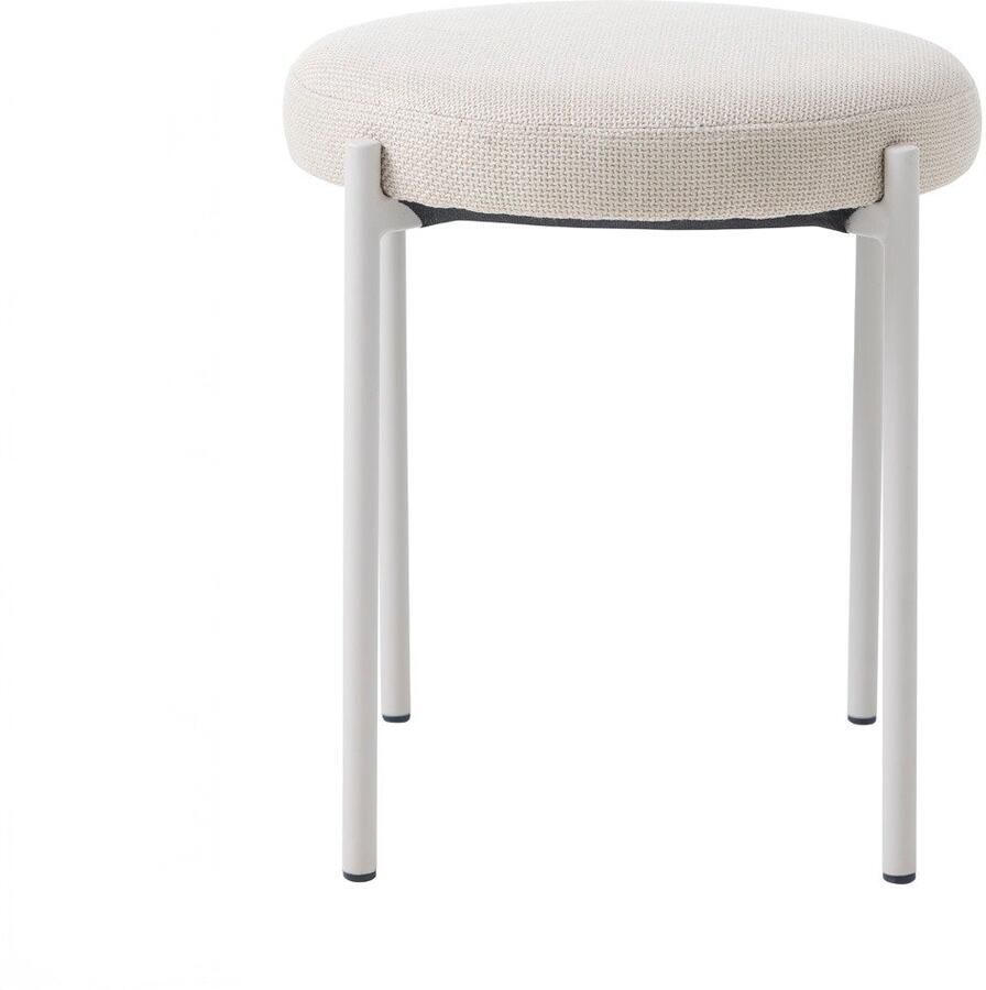 Giga Living Poef Pelican Beige Stof 43 5x44x48cm