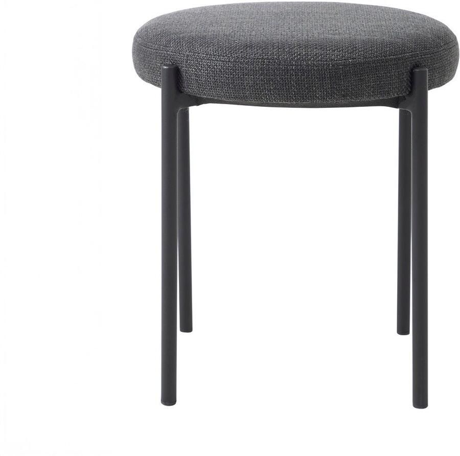 Giga Living Poef Pelican Donkergrijs Stof 43 5x44x48cm