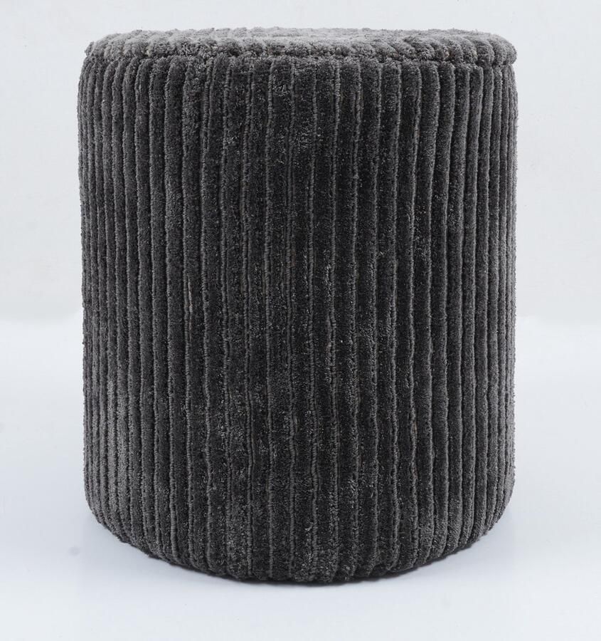 Giga Living Poef Ribbed Grijs