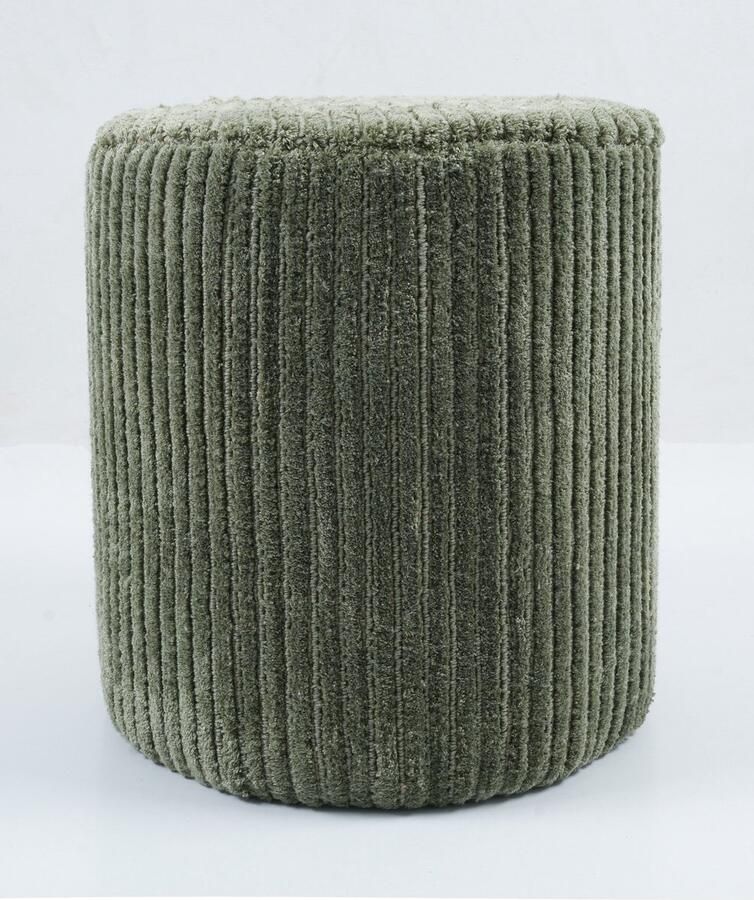 Giga Living Poef Ribbed Groen