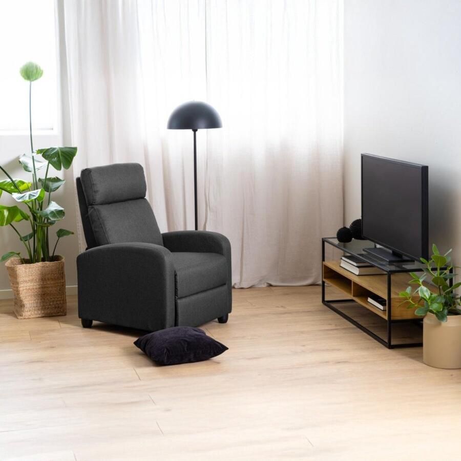 Giga Living Relaxfauteuil Vilda Antraciet Verstelbaar 87x67x100 5cm