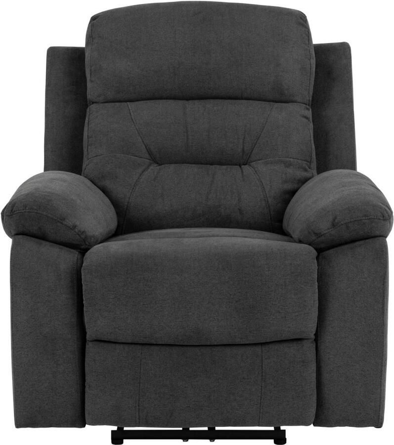 Giga Living Relaxfauteuil Zarna Donkergrijs Stof Verstelbaar 96x92x98cm - Foto 2