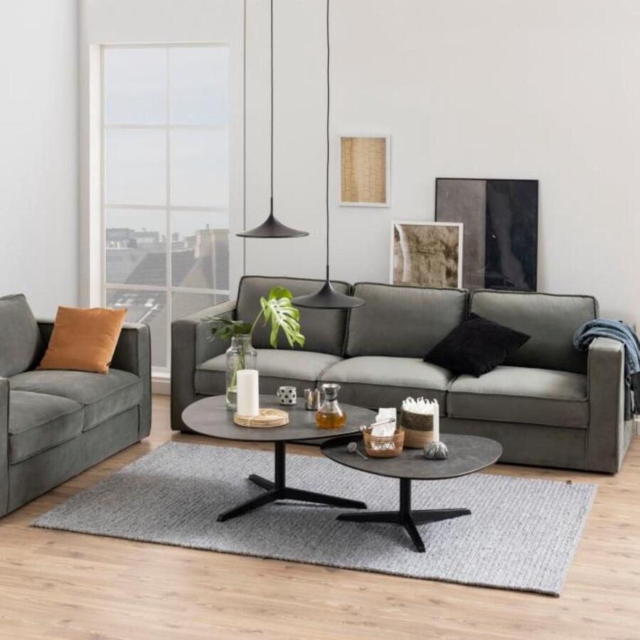 Bendt Salontafel Serena Keramiek 100 x 95cm Zwart Organisch - Foto 1