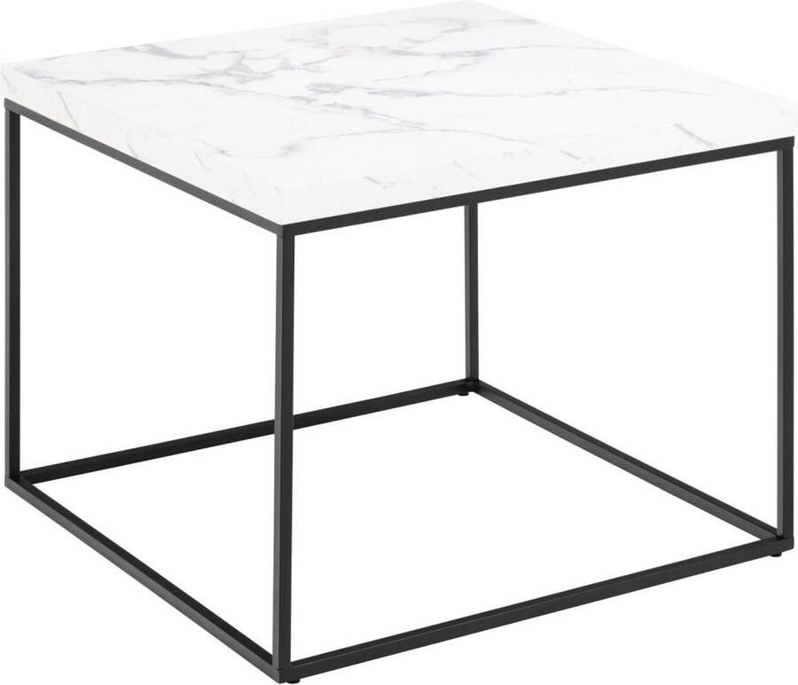 Bendt Salontafel Maresa Marmerlook 60 x 60cm Wit Vierkant