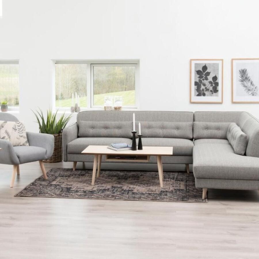 Giga Living Salontafel Dysta Eikenfineer Wit 115cm